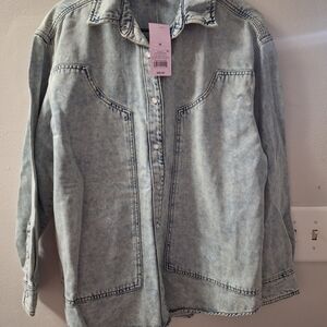 Denim Button-Up Shirt